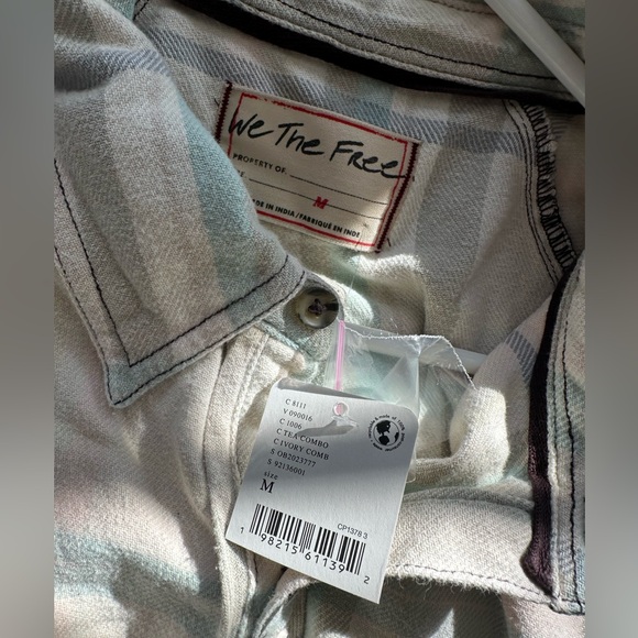 Free People Plaid Button-Up Shirt - Picture 3 of 5